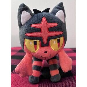 2017 Tomy Standing Litten Pokemon Plush 8" Nintendo Doll Toy Cute Anime Cat